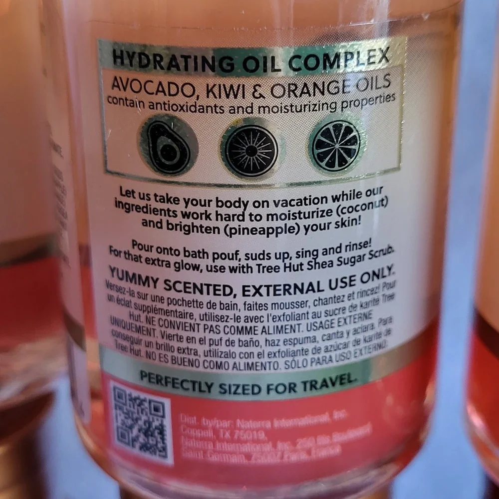 Tree‎ Hut 4 pc Coco Colada Foaming Gel Wash Lot Vegan Pineappple Coconut New